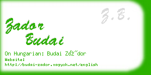 zador budai business card